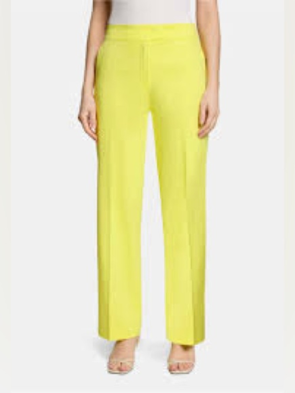 Banana Republic Wide-Leg Dress Pants in Bright Yellow